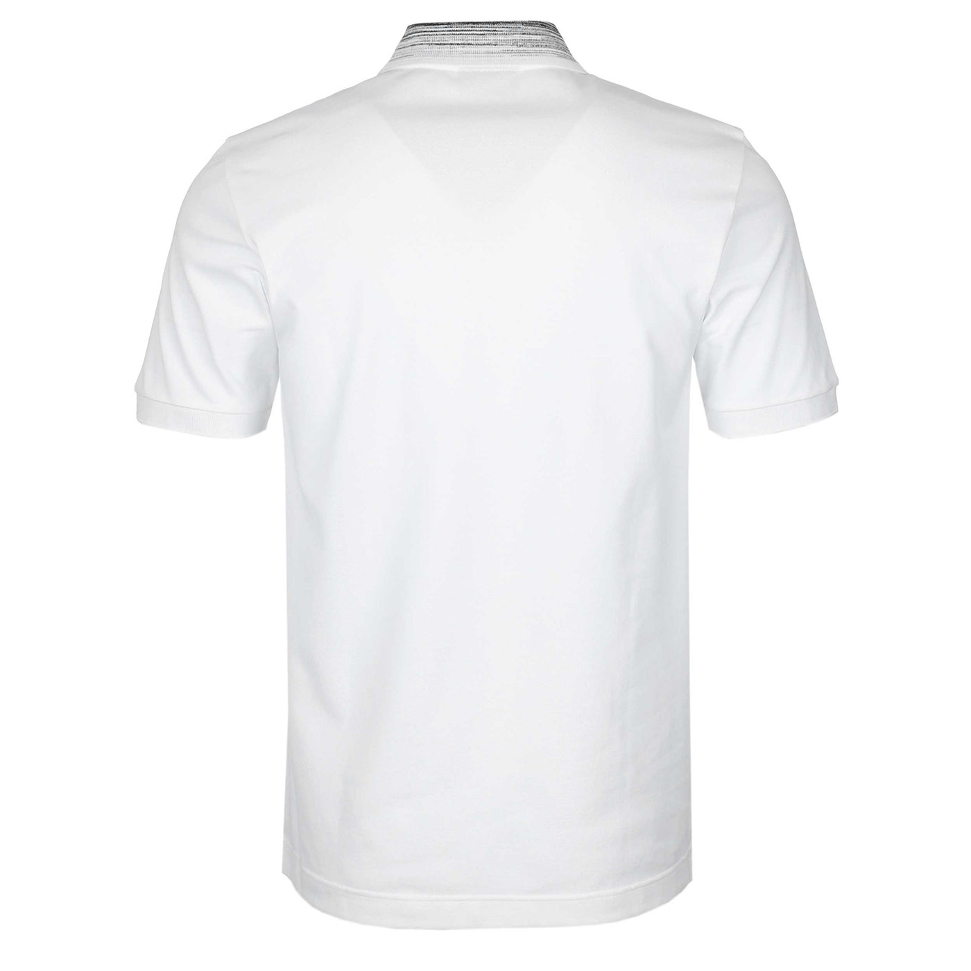 Missoni Stripe Collar Polo Shirt in White Back