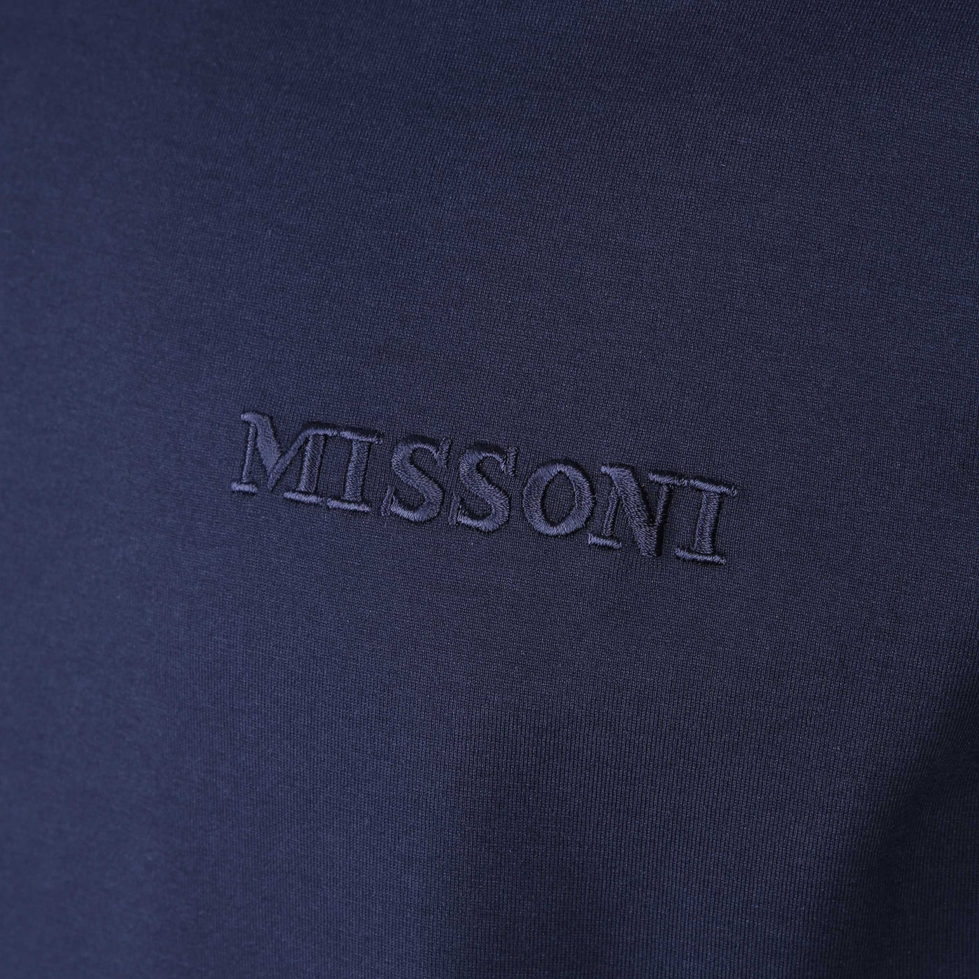 Missoni Stripe Collar T-Shirt in Navy Logo