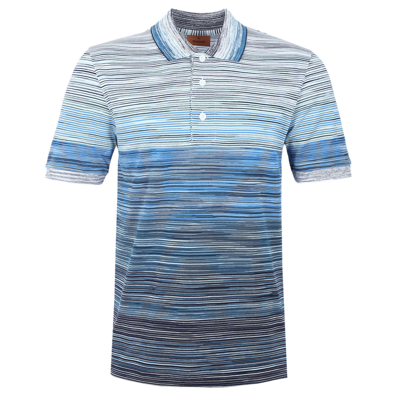 Missoni Stripe Polo Shirt in Blue