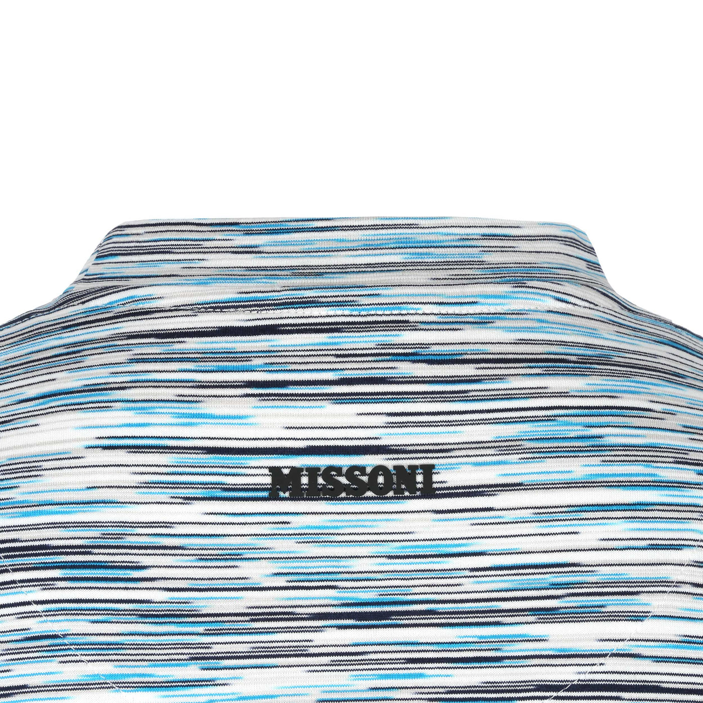 Missoni Stripe T-Shirt in Blue Logo