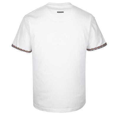 Missoni Zig Zag Cuff Detail T-Shirt in White Back