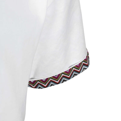 Missoni Zig Zag Cuff Detail T-Shirt in White Cuff