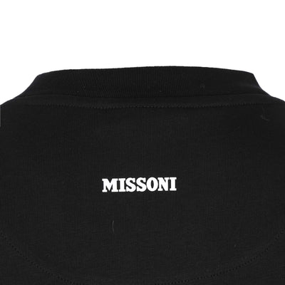Missoni Zig Zag Pocket T-Shirt in Black Neck Logo
