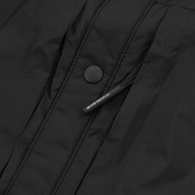 Moose Knuckles Ash Shirt Jacket in Black Zip Pull