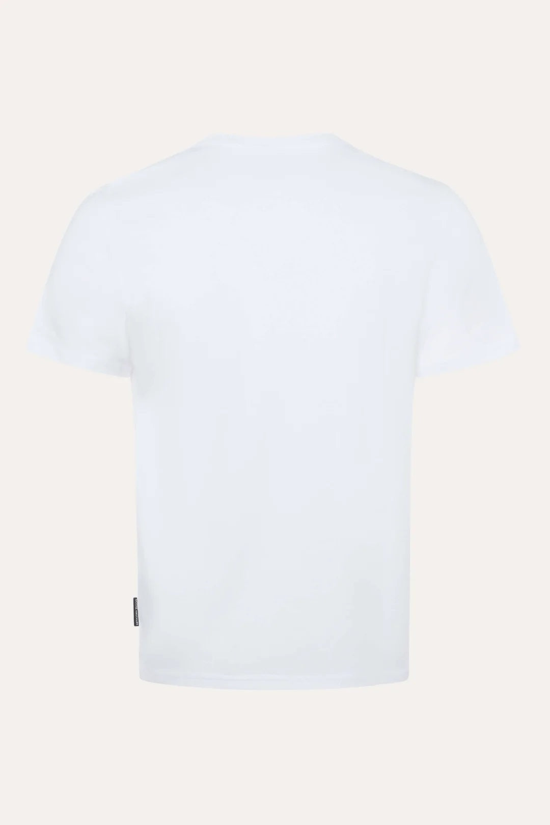Moose Knuckles Augustine T-Shirt in White & Sky Blue Back