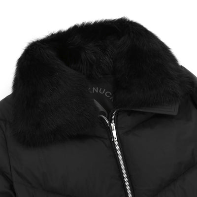 Moose Knuckles Belle Cote SH Ladies Jacket in Black Trim