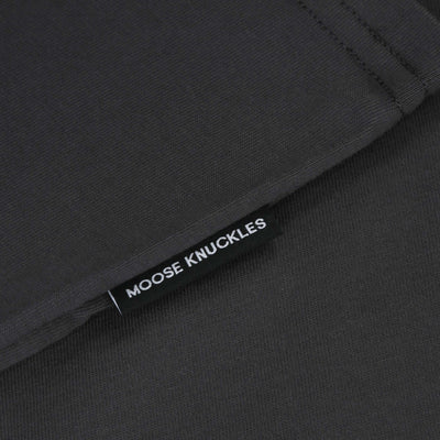 Moose Knuckles Chamblee Leaf T-Shirt in Cement Logo Tab