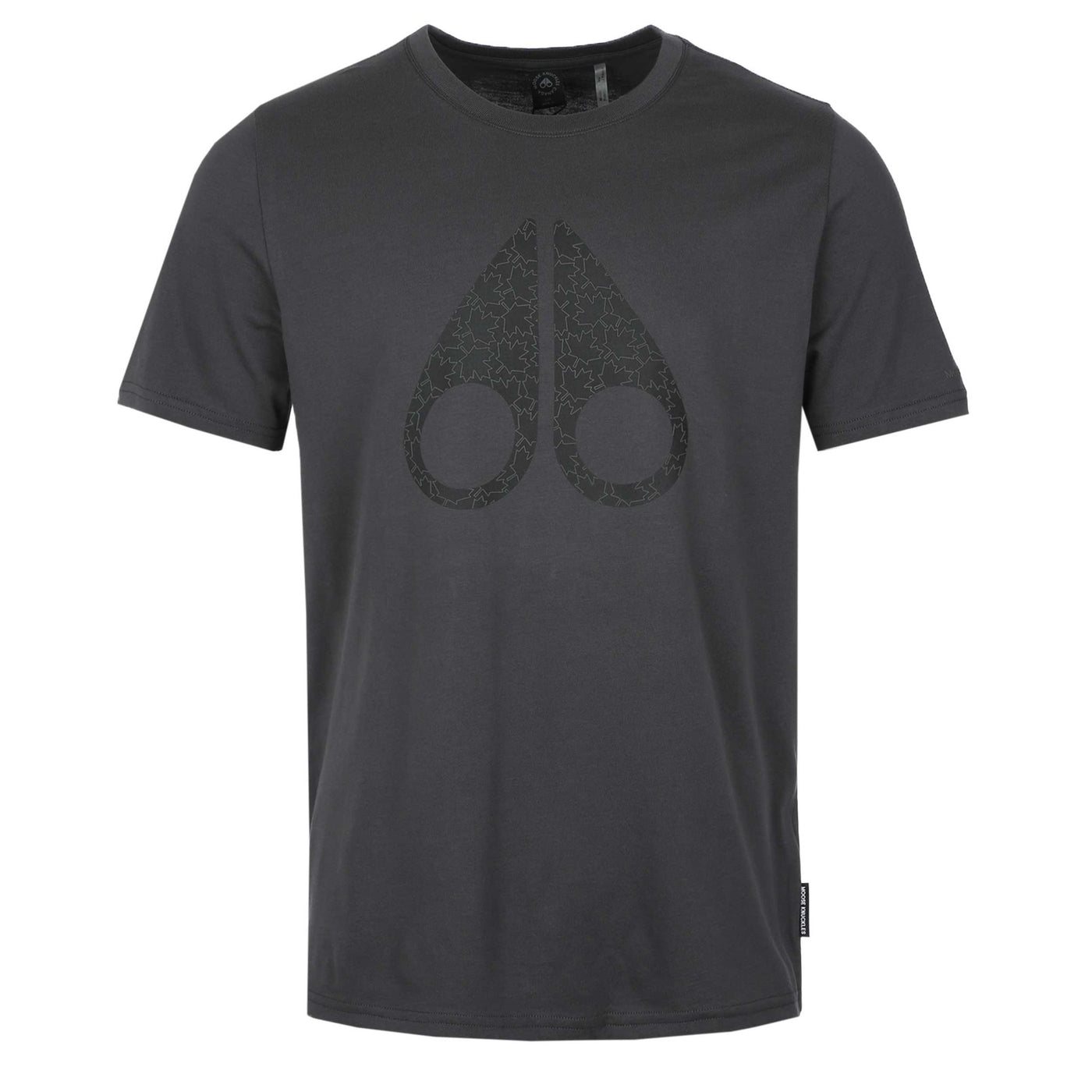 Moose Knuckles Chamblee Leaf T-Shirt in Cement