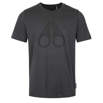 Moose Knuckles Chamblee Leaf T-Shirt in Cement