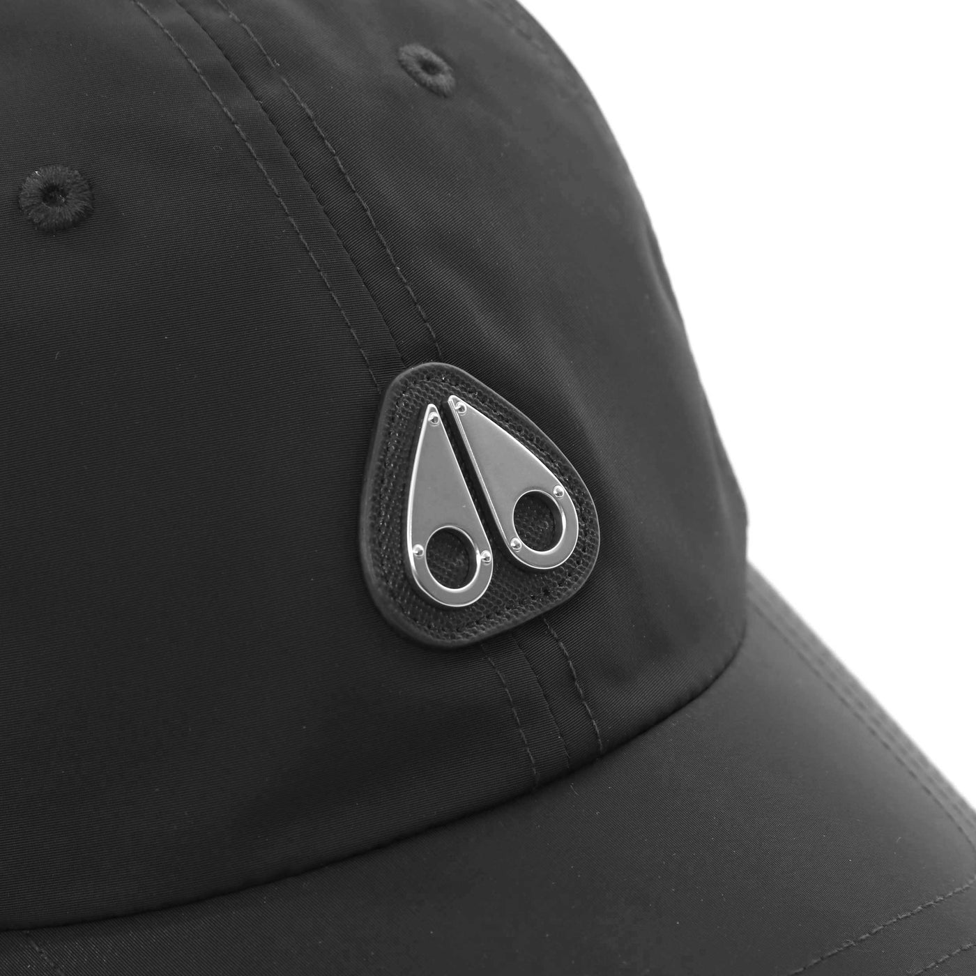 Moose Knuckles Crescent Logo Cap in Black Logo