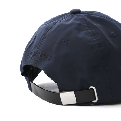 Moose Knuckles Crescent Logo Cap in Navy Clasp