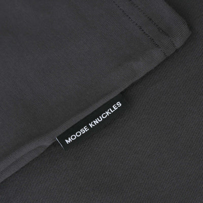 Moose Knuckles Crescent T Shirt in Cement Logo Tab