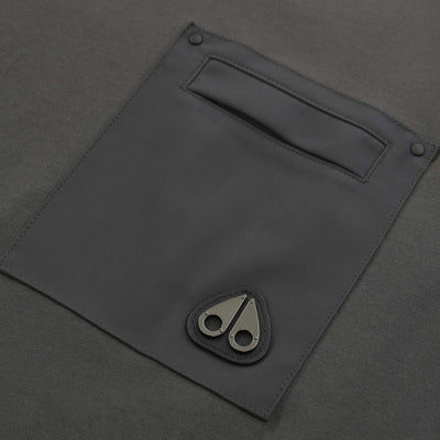 Moose Knuckles Dalon T Shirt in Cement Chest Logo