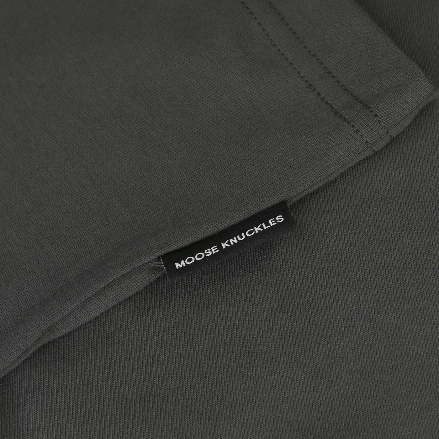 Moose Knuckles Dalon T Shirt in Cement Logo Tab