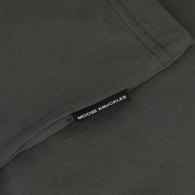 Moose Knuckles Dalon T Shirt in Cement Logo Tab