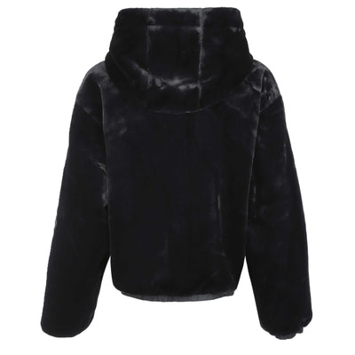 Moose Knuckles Eaton Bunny 2 Ladies Jacket in Black Faux Fur Back