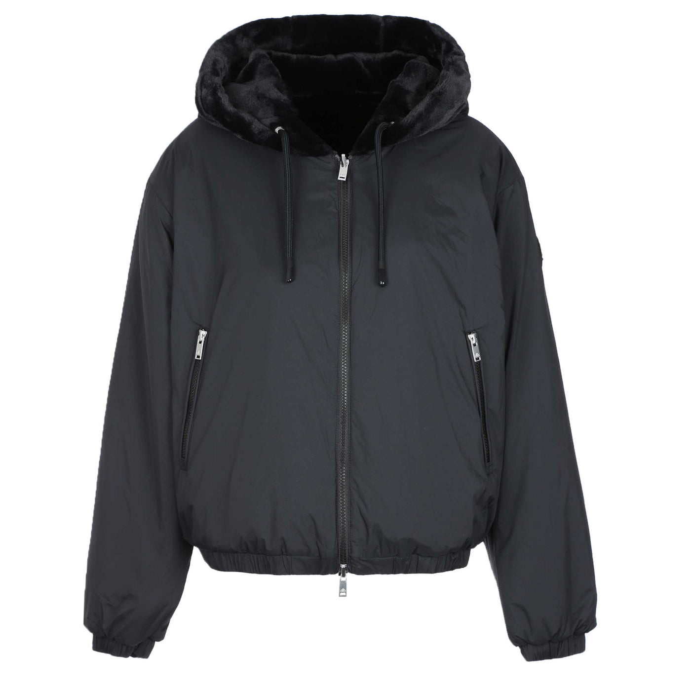 Moose Knuckles Eaton Bunny 2 Ladies Jacket in Black Nylon Front