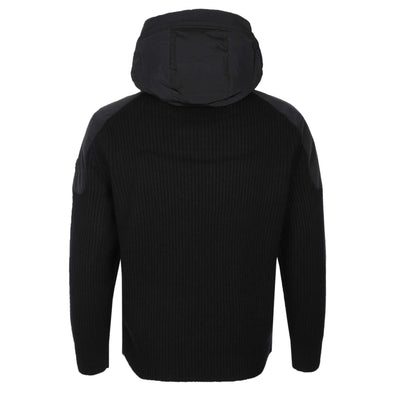 Moose Knuckles Glenvale Knit Hybrid Jacket in Black Back