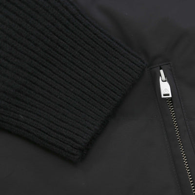 Moose Knuckles Glenvale Knit Hybrid Jacket in Black Cuff