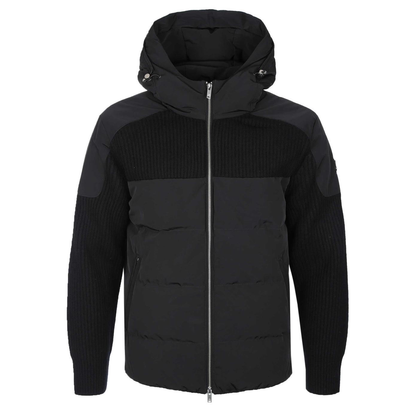 Moose Knuckles Glenvale Knit Hybrid Jacket in Black