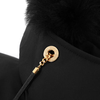 Moose Knuckles Gold Cambria Ladies Jacket in Black & Gold Detail