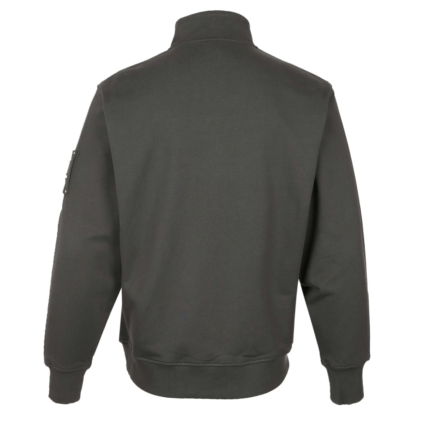 Moose Knuckles Hartsfield 1/4 Zip Sweatshirt in Cement Back