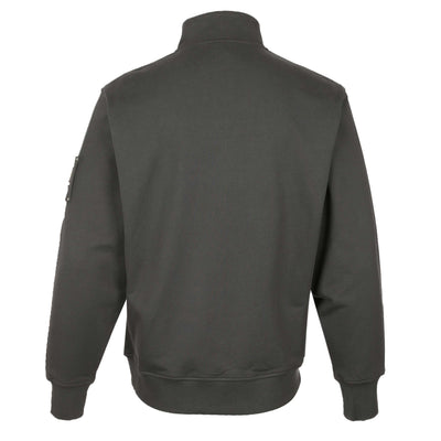 Moose Knuckles Hartsfield 1/4 Zip Sweatshirt in Cement Back