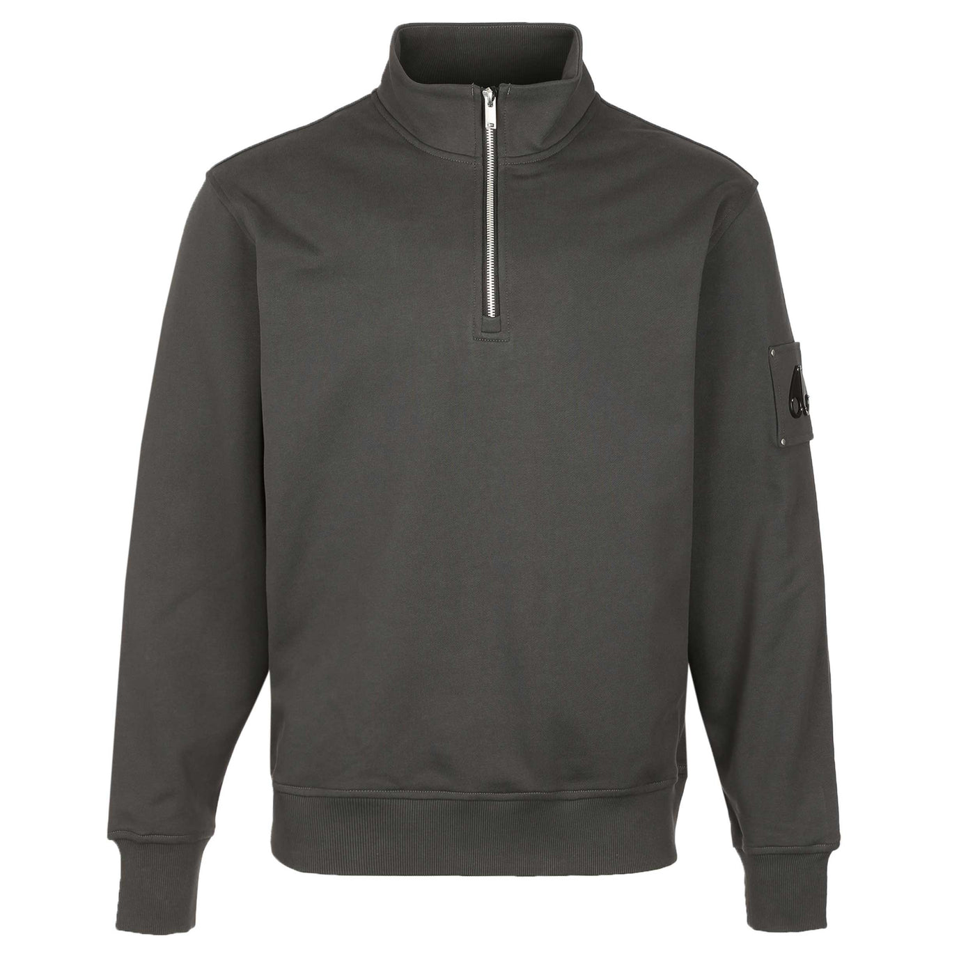 Moose Knuckles Hartsfield 1/4 Zip Sweatshirt in Cement