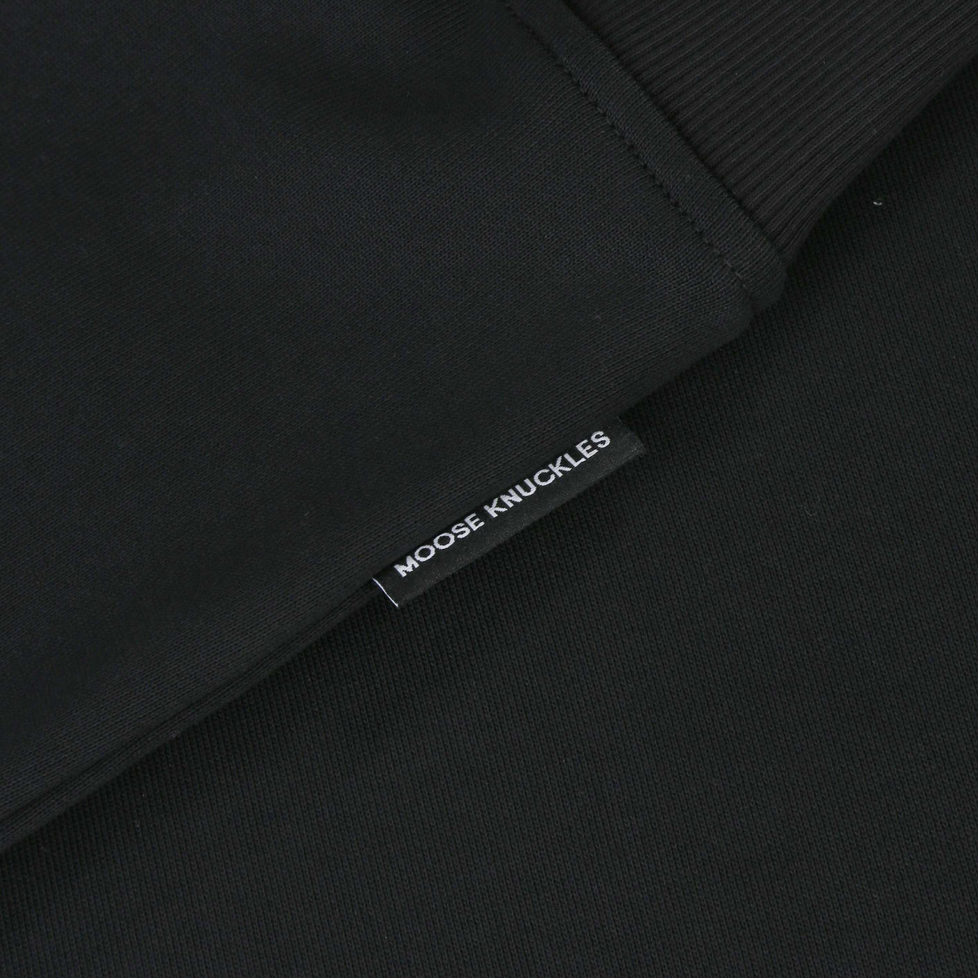 Moose Knuckles Hartsfield Crew Sweatshirt in Black Logo Tab