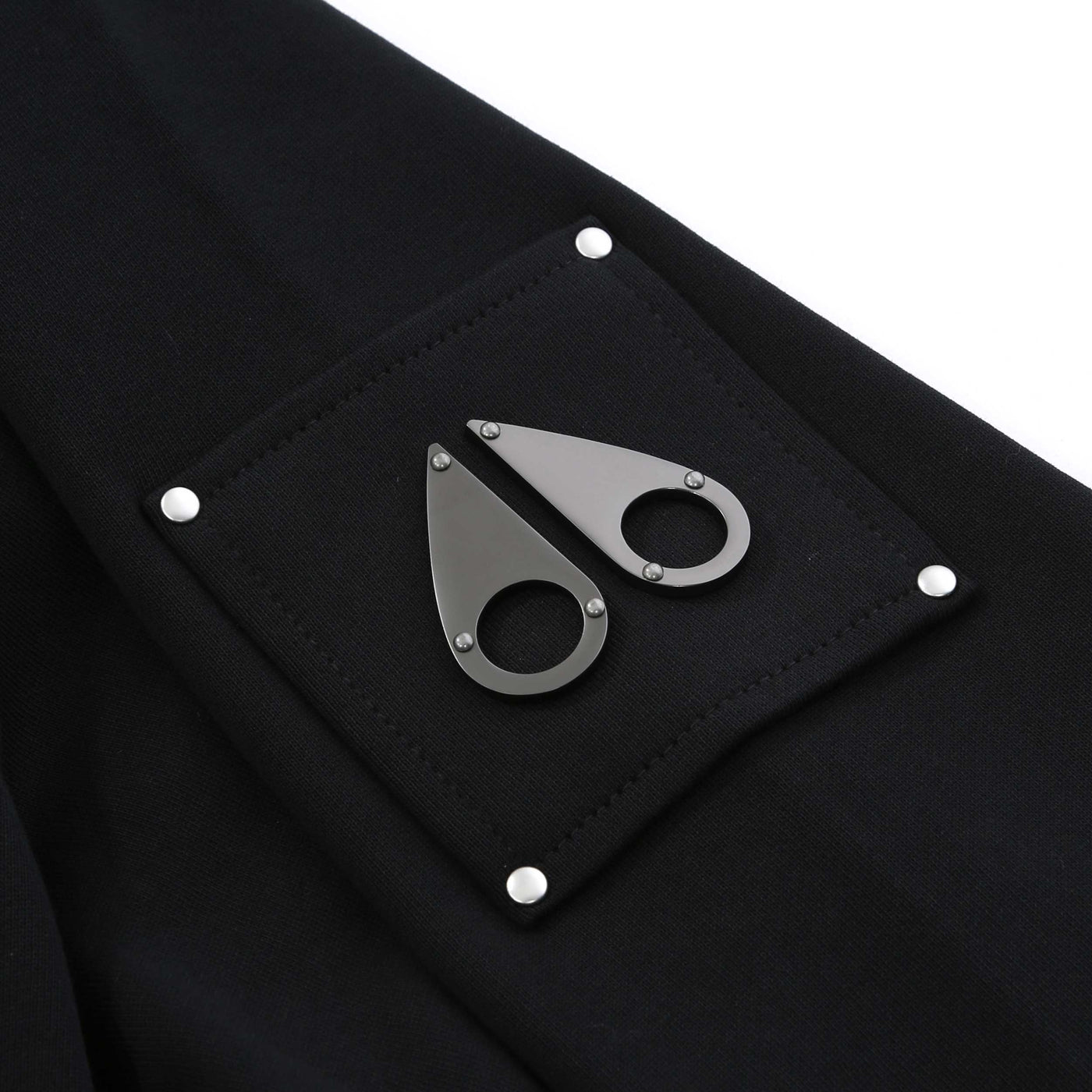 Moose Knuckles Hartsfield Crew Sweatshirt in Black Logo