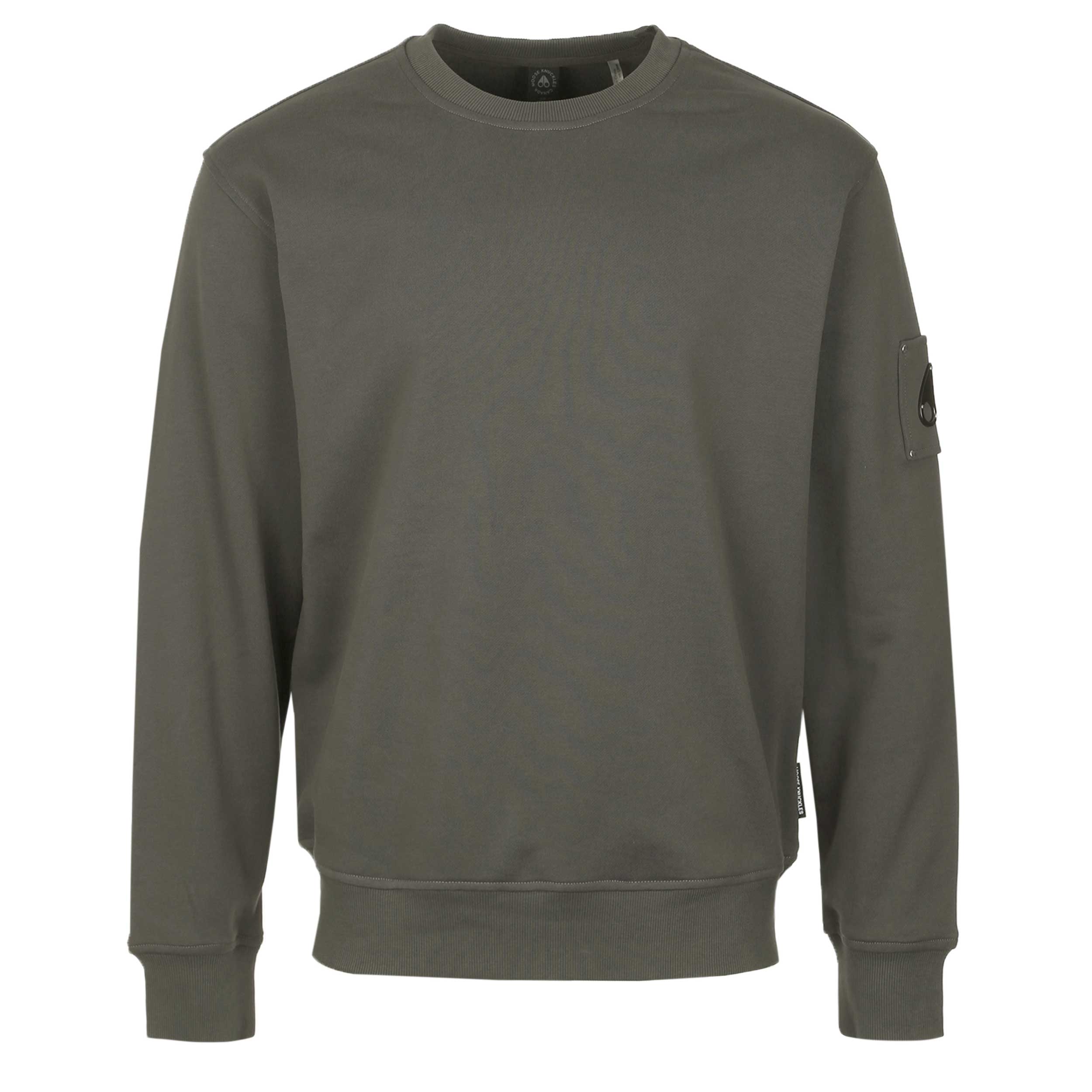 Moose Knuckles Hartsfield Crew Sweatshirt in Cement