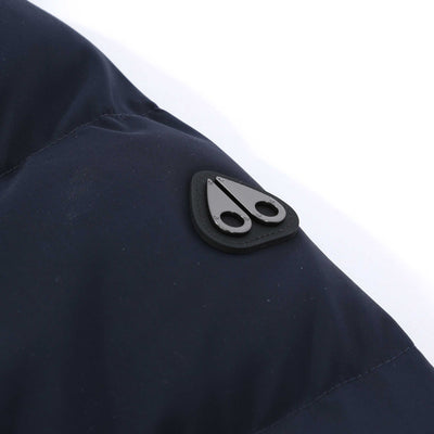 Moose Knuckles Jocada Ladies Parka Jacket in Navy Logo