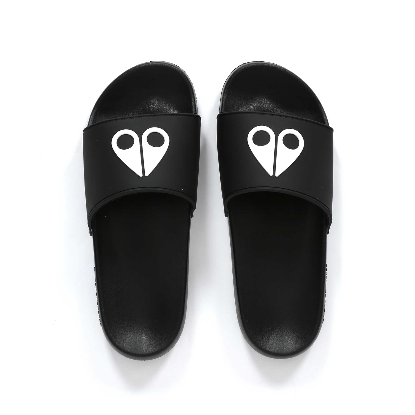 Moose Knuckles Logo Icon Sport Slide in Black Birdseye