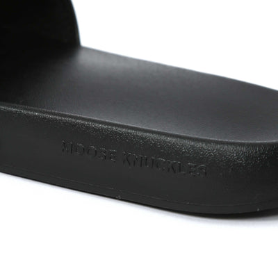 Moose Knuckles Logo Icon Sport Slide in Black Detail