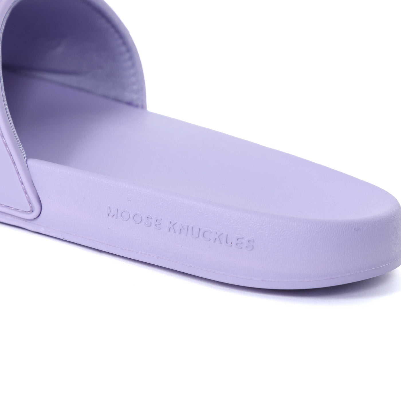 Moose Knuckles Logo Icon Sport Slide in Orchid Petal Detail