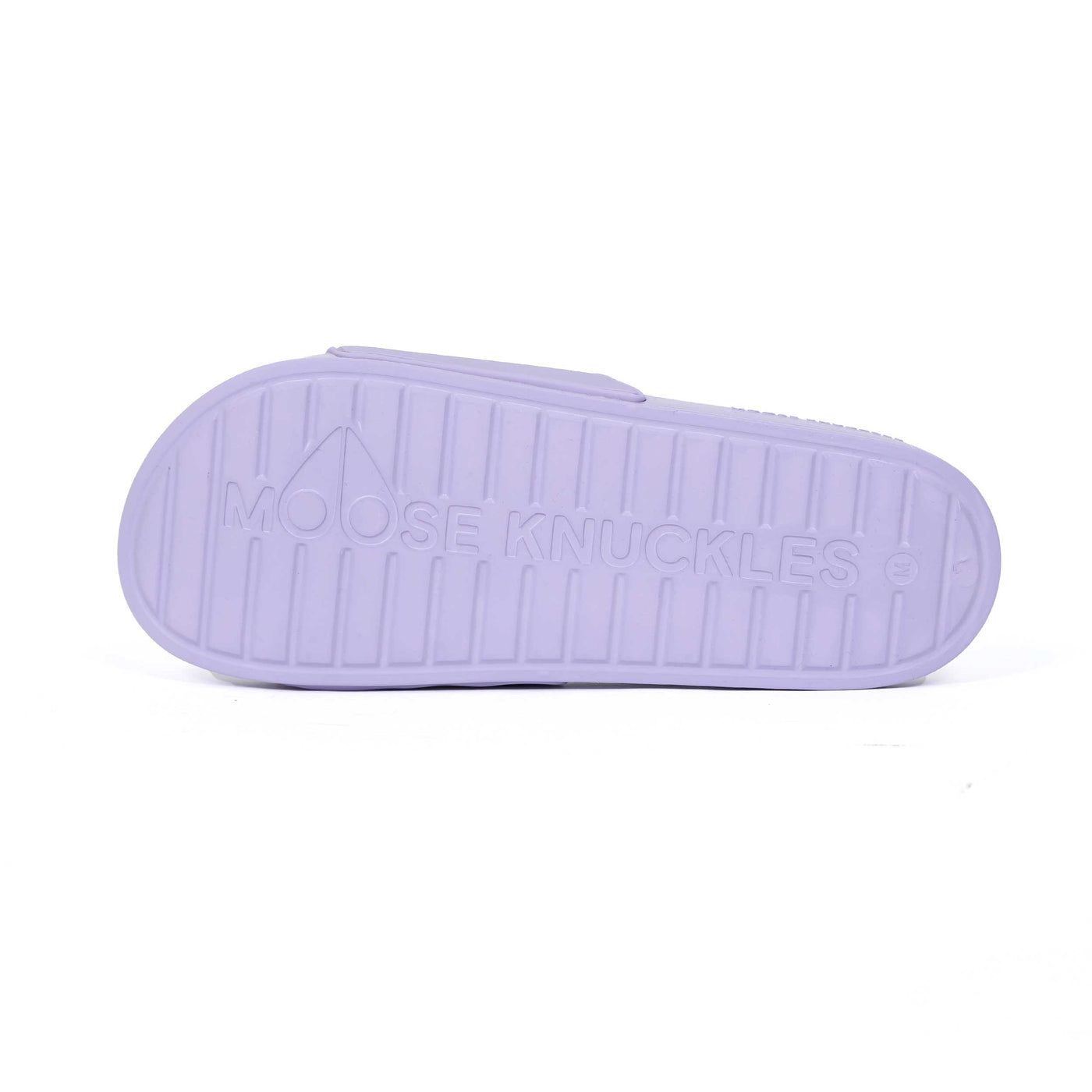 Moose Knuckles Logo Icon Sport Slide in Orchid Petal Sole
