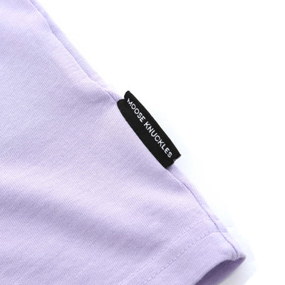 Moose Knuckles Maurice T Shirt in Orchid Peta Logo Tab