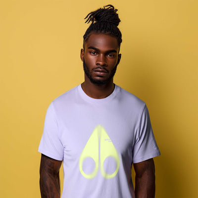 Moose Knuckles Maurice T Shirt in Orchid Petal Model