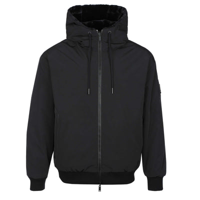 Moose Knuckles Roland Rev Bunny Jacket in Black Nylon Front