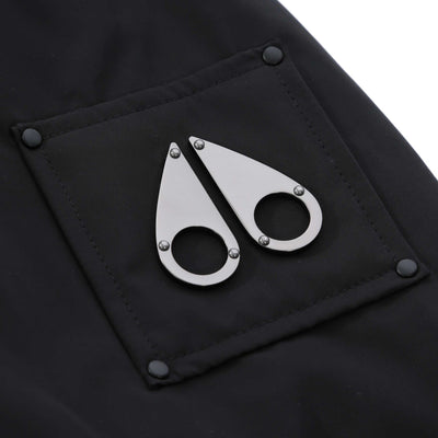Moose Knuckles Roland Rev Bunny Jacket in Black Nylon Logo