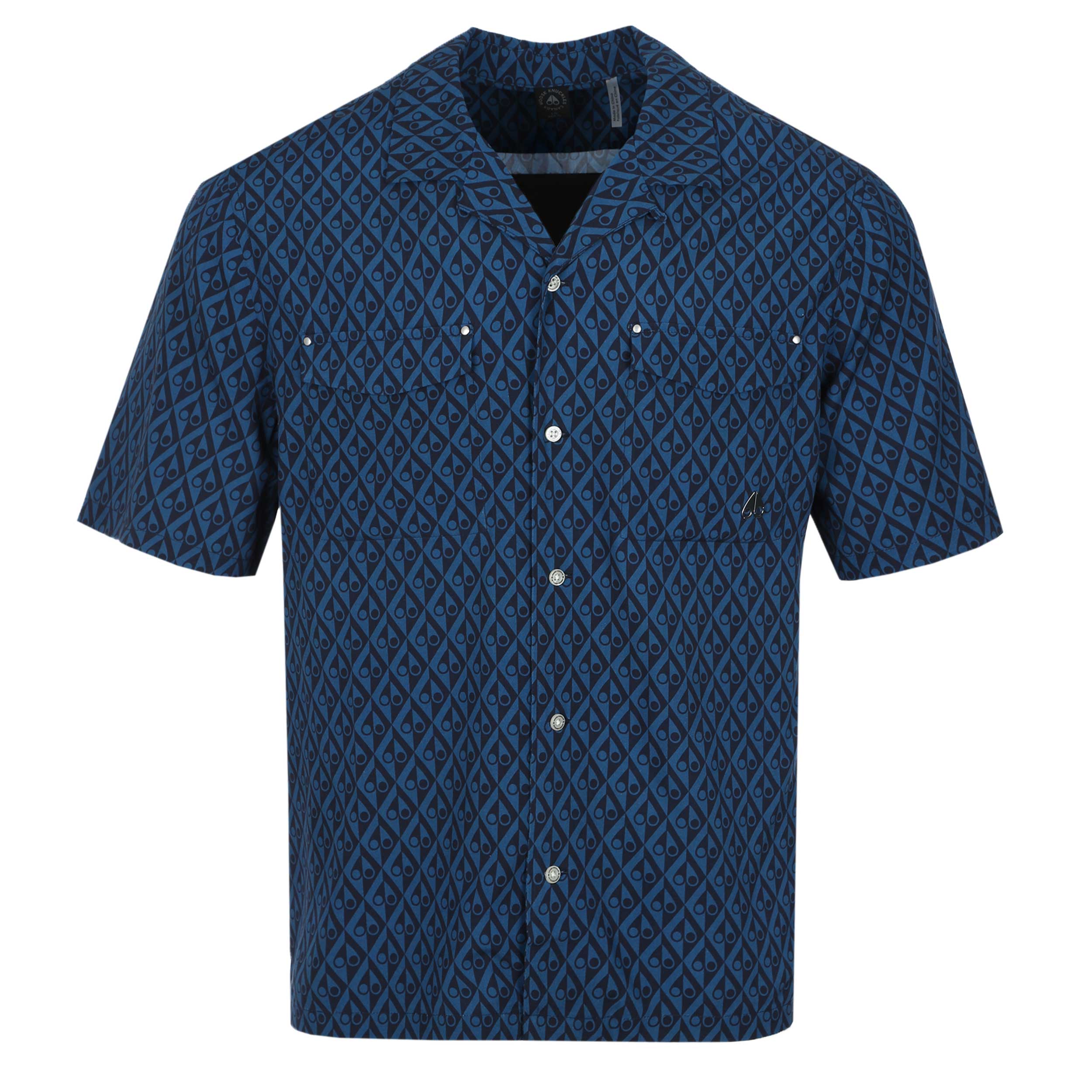 Moose Knuckles The Bay Shirt in Navy Marina