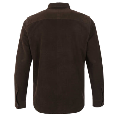 Oliver Sweeney Brahalish Moleskin Overshirt in Brown Back