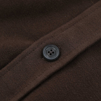 Oliver Sweeney Brahalish Moleskin Overshirt in Brown Button