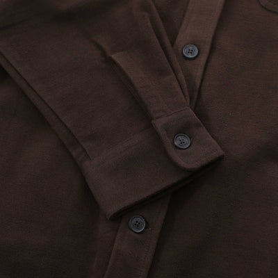 Oliver Sweeney Brahalish Moleskin Overshirt in Brown Cuff