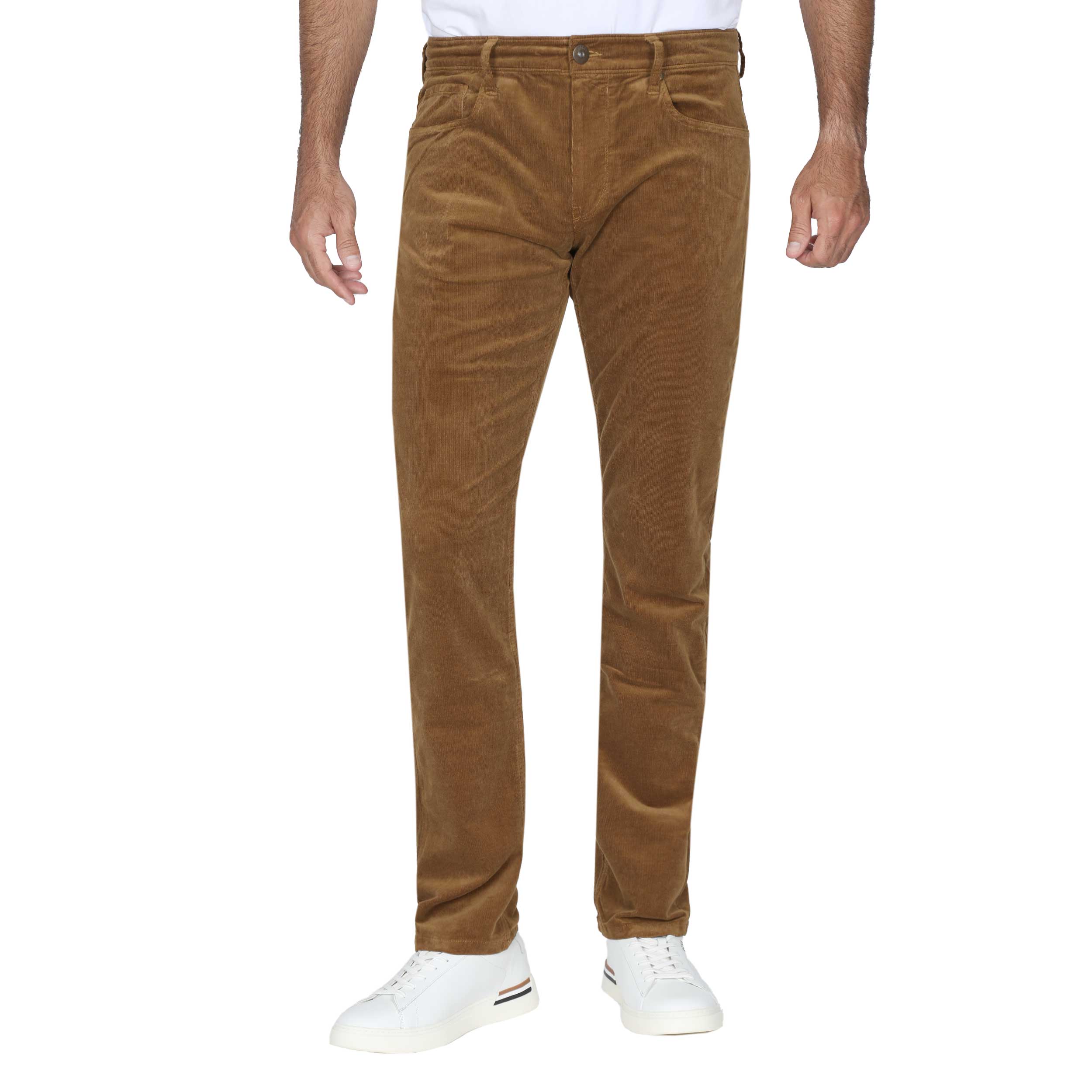 Paige Lennox Corduroy Trouser in Golden Sunset Tan