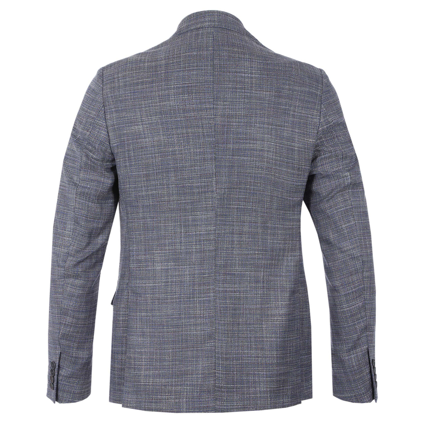 Pal Zileri Open Weave Blue Check Jacket in Blue Check back