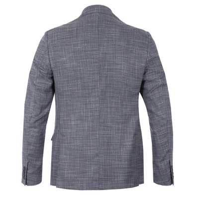 Pal Zileri Open Weave Blue Check Jacket in Blue Check back