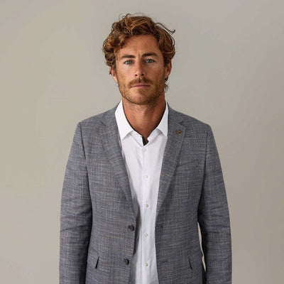 Pal Zileri Open Weave Blue Check Jacket in Blue Check Model