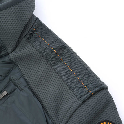 Parajumpers Jayden Quilted Fleece Jacket in Green Gables Shoulder Detail