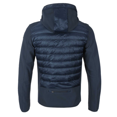 Parajumpers Nolan Quilted Hooded Jacket in Dark Avio Back